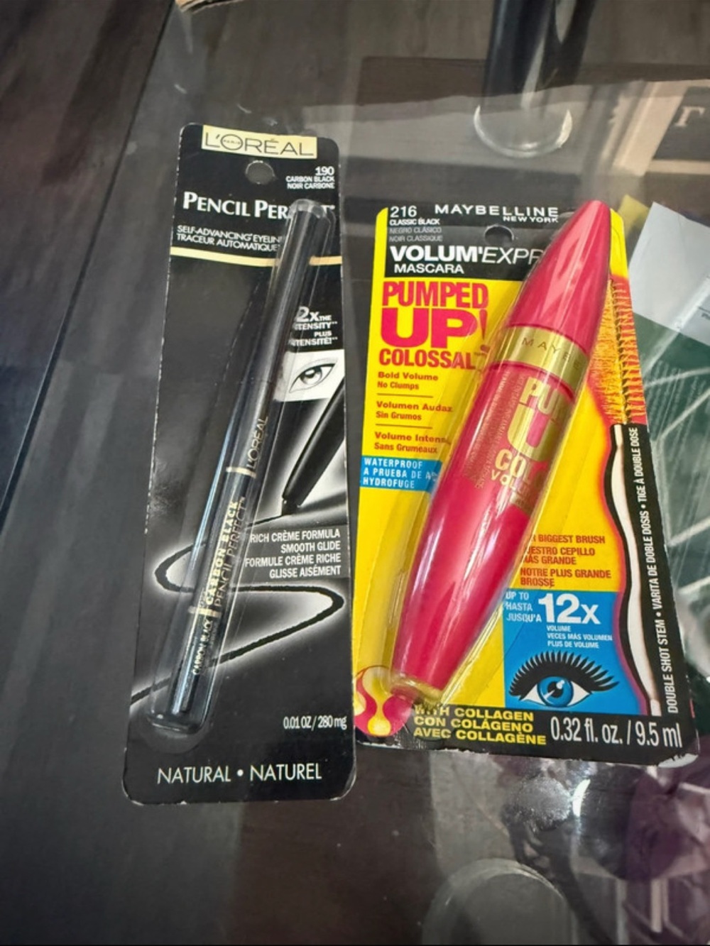 L'Oreal Black Eyeliner Pencil & Classic black Mascara Duo
